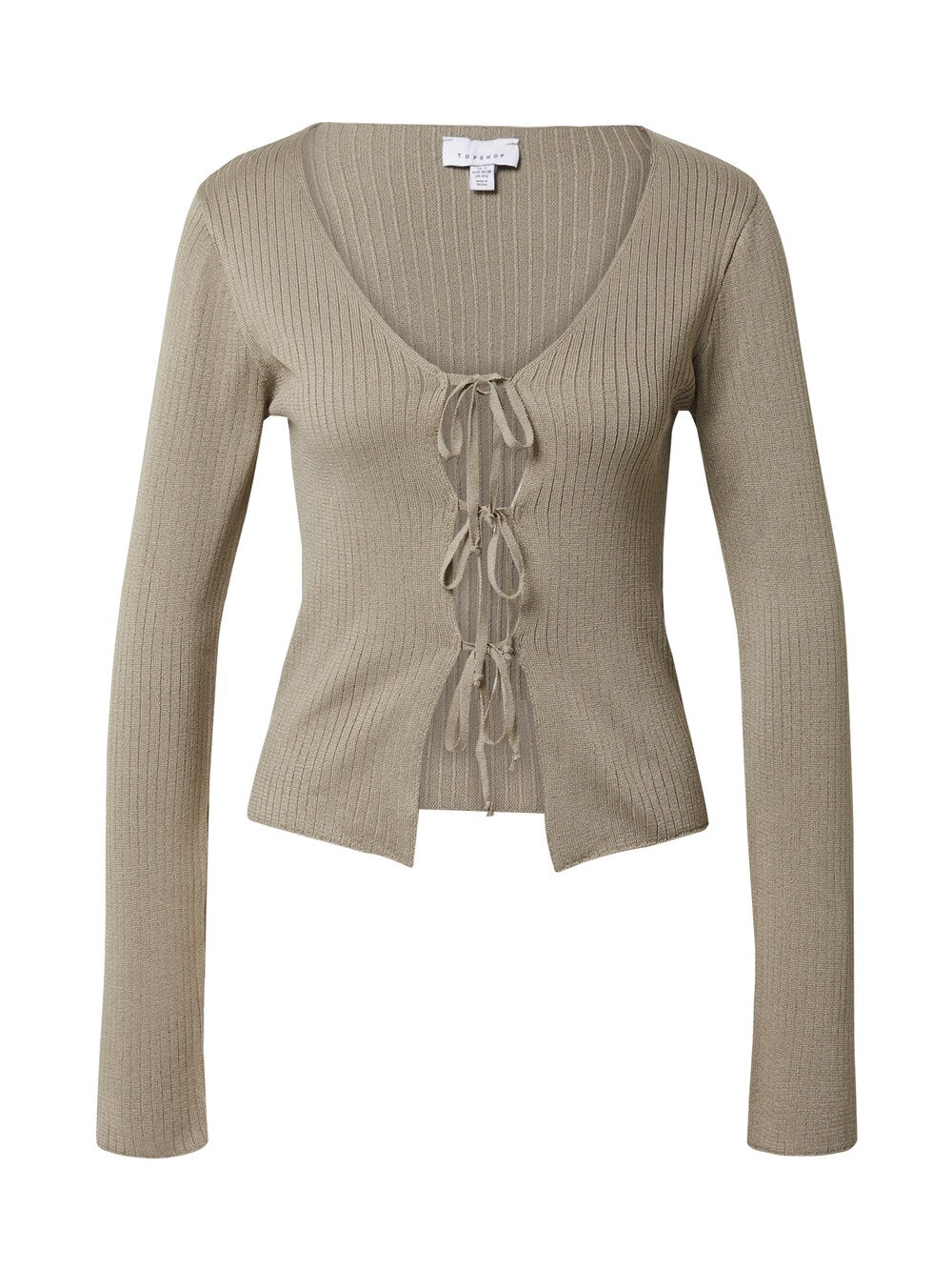 Topshop knitted cardigan, khaki