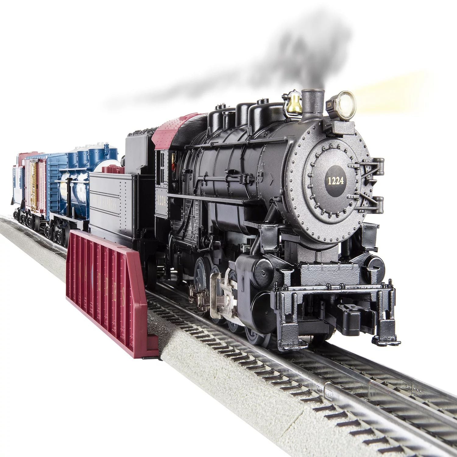 مجموعة قطار الشحن الكهربائي Lionel Polar Express O Gauge المزودة بتقنية البلوتوث 5.0 Lionel