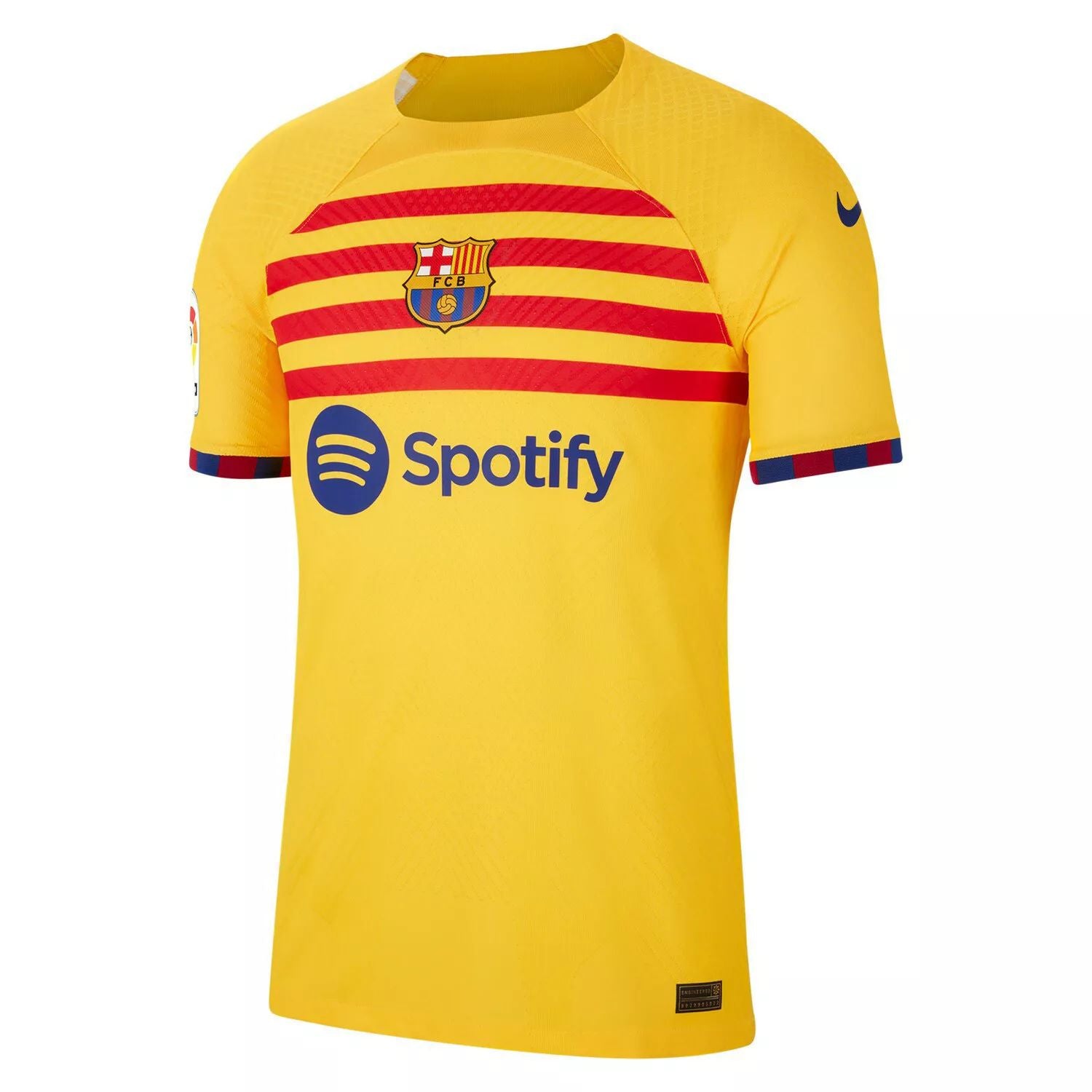 Men's Pedri Barcelona 2022/23 Fourth Vapor Match Authentic Player Nike Yellow Men's T-Shirt