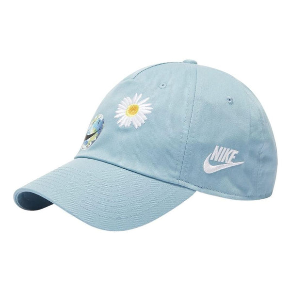 قبعة (WMNS) Nike Sportswear Heritage86 Smile Floral Hat Cap 'Blue'، أزرق