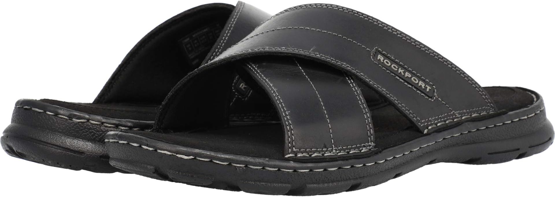 Darwyn Cross Band Rockport Flat Sandals in Black Leather II