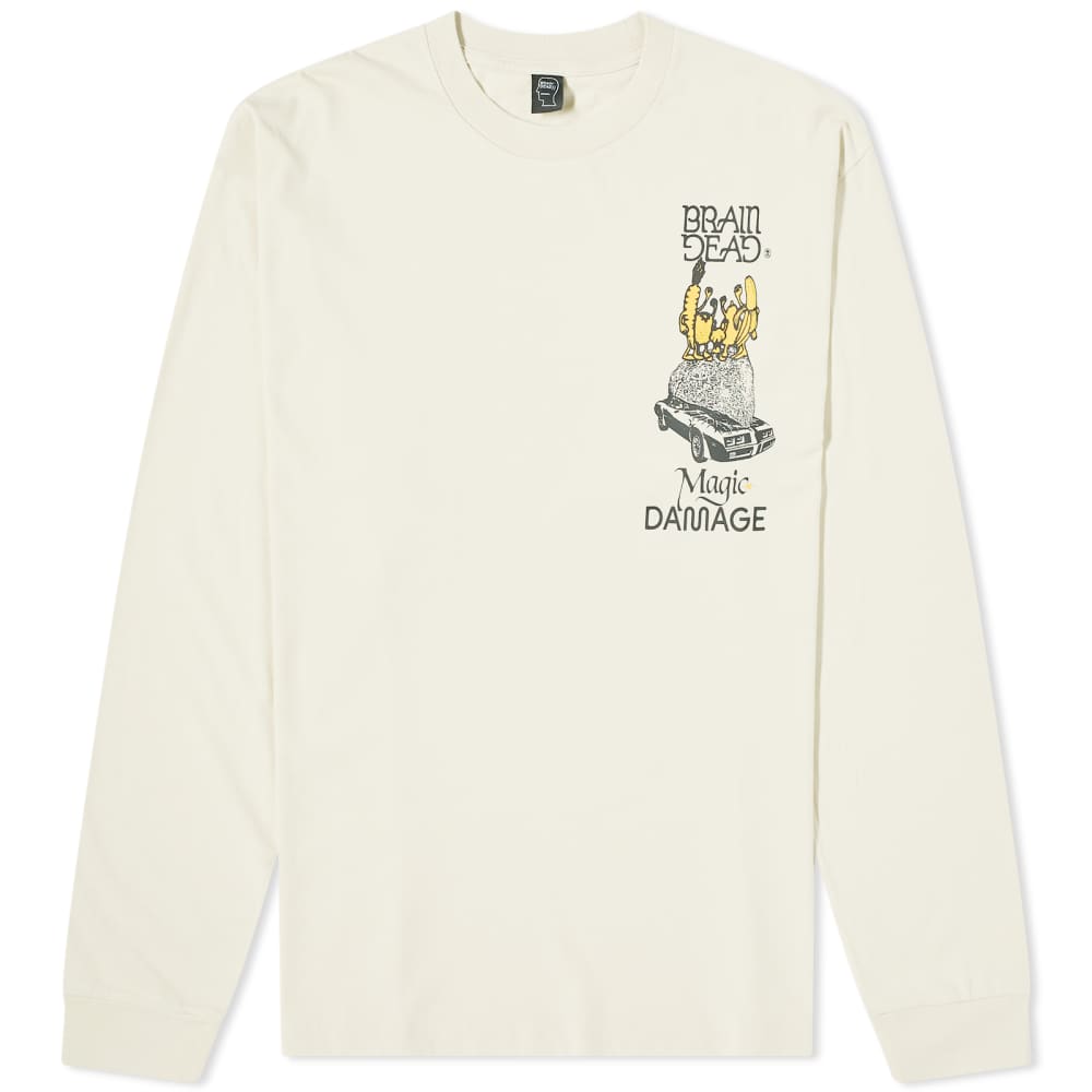 Brain Dead Magic Damage Long Sleeve T-Shirt, Gray