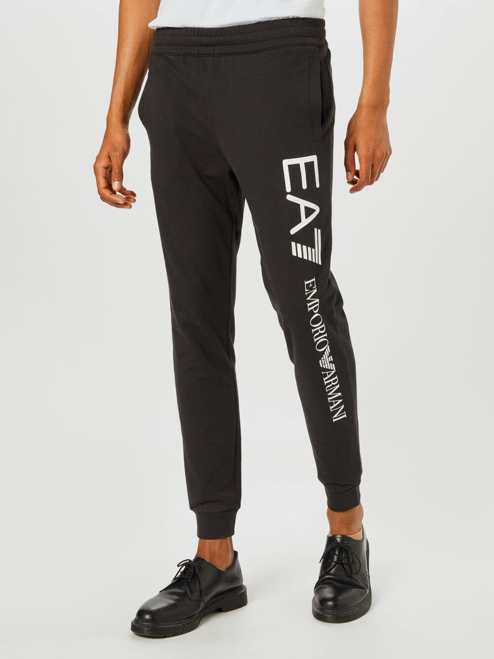 Emporio Armani tapered trousers, black