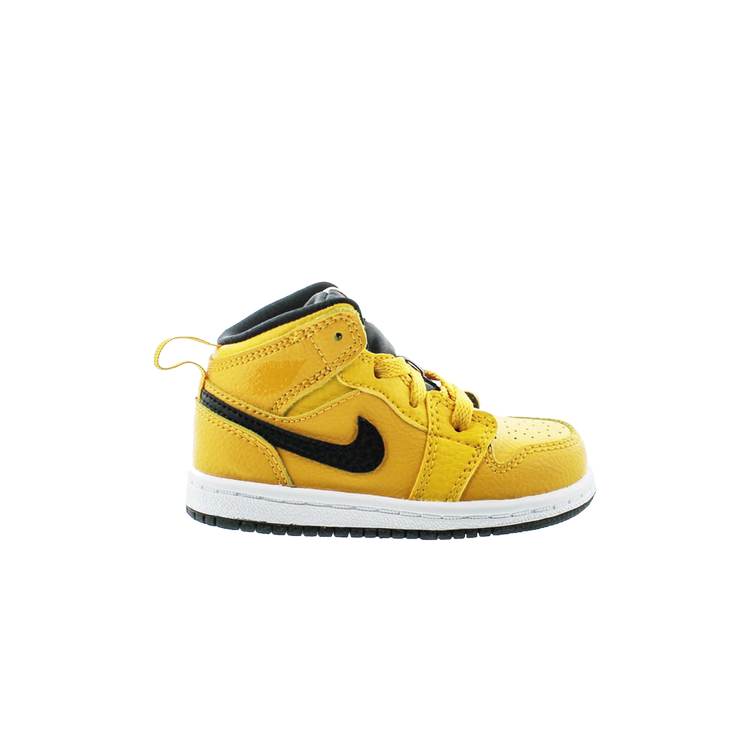 حذاء Air Jordan 1 Mid TD 'University Gold' باللون الأصفر