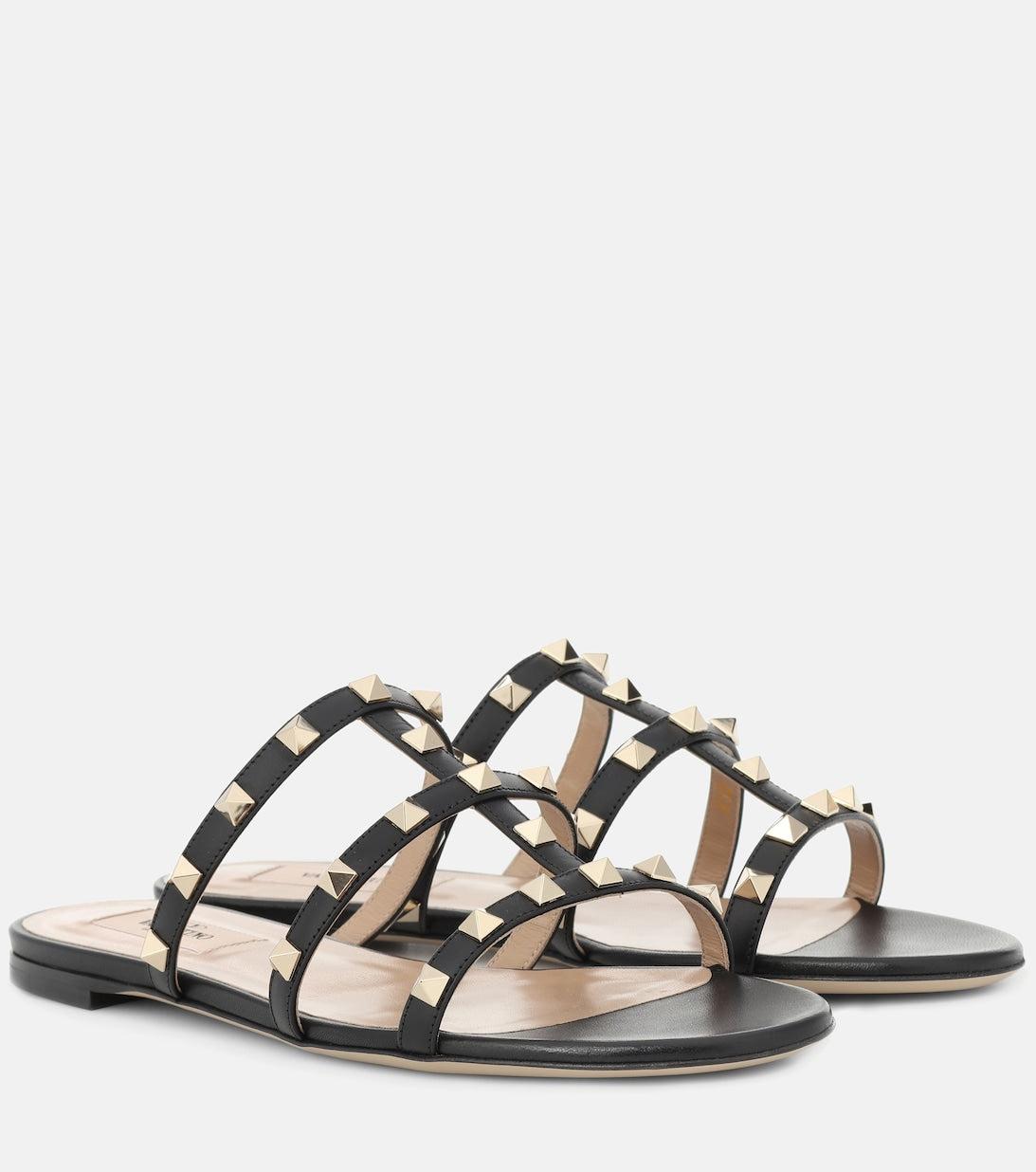 Rockstud Valentino Garavani leather slides, black