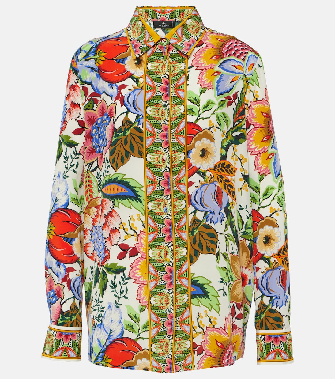 Silk shirt with Etro print, multicolor