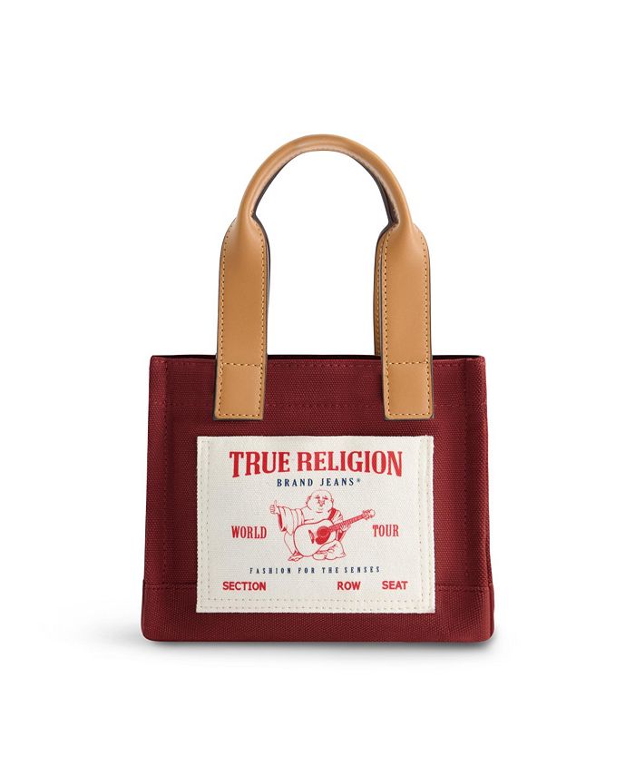 حقيبة توت صغيرة للنساء من True Religion باللون الأحمر