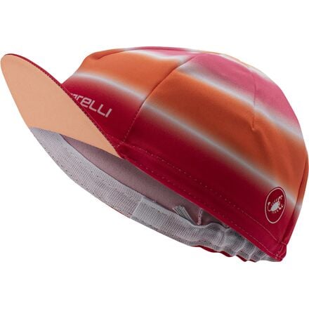 Dolce Castelli cycling cap, Soft Orange/Hibiscus