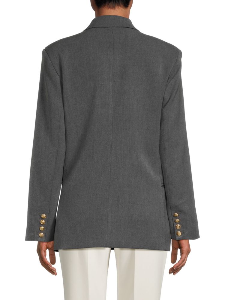 Endless Rose Double Breasted Blazer in Medium Gray