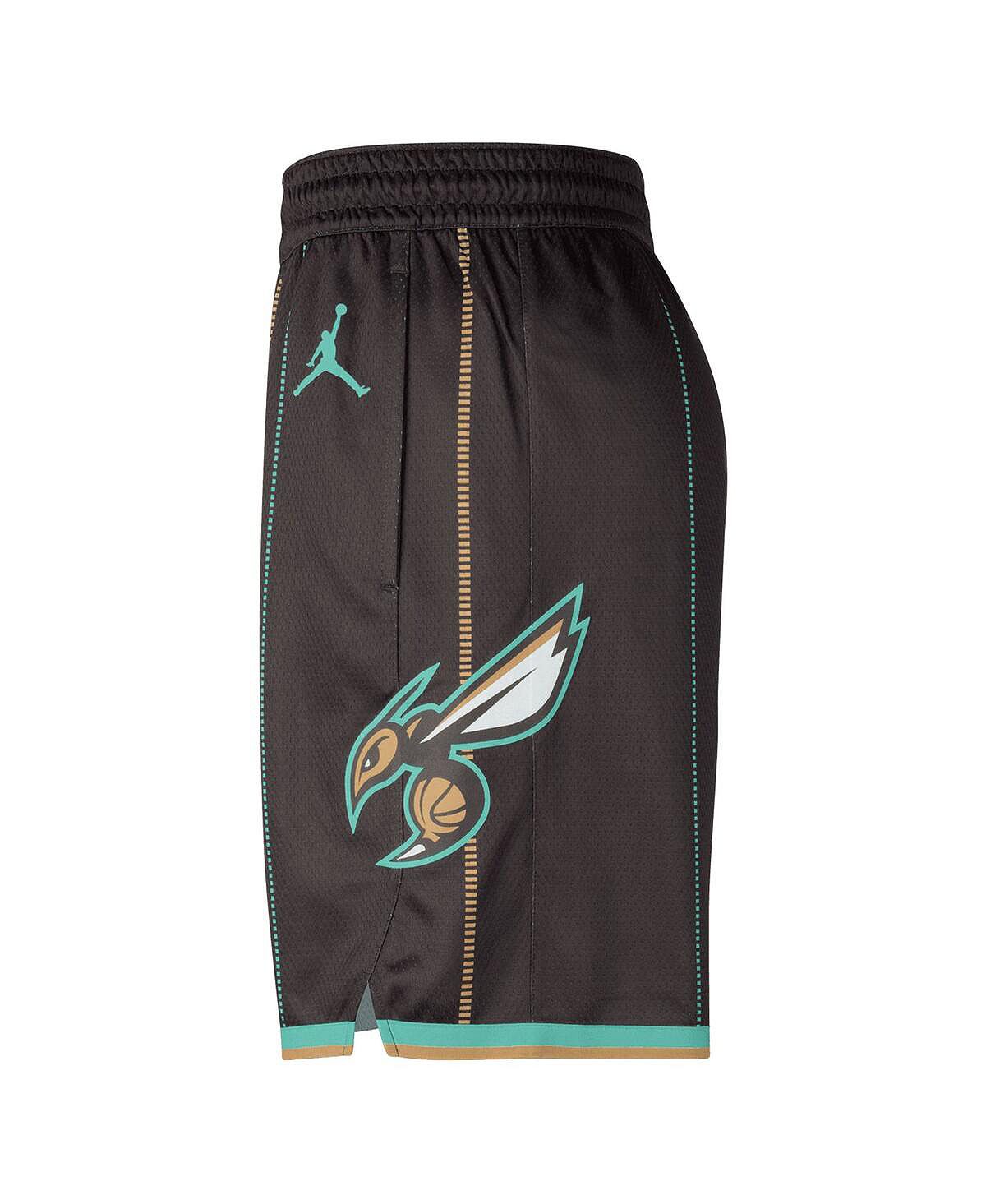 Charlotte Hornets 2022/23 City Edition Swingman Men's Black and Mint Jordan Shorts