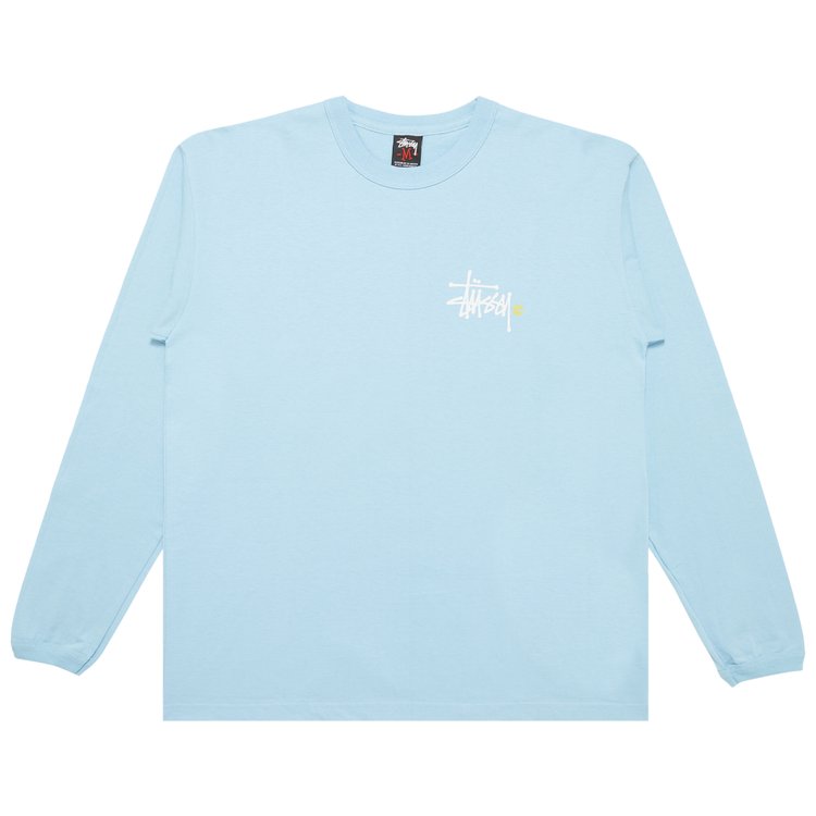 قميص Stussy Gear Basic Logo بأكمام طويلة "Light Blue"، أزرق