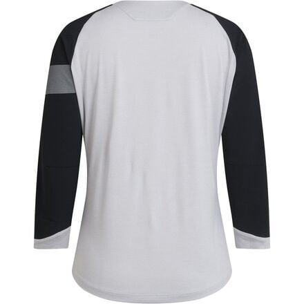 Women's Rapha 3/4 sleeve Trail Jersey, Light Grey/Black