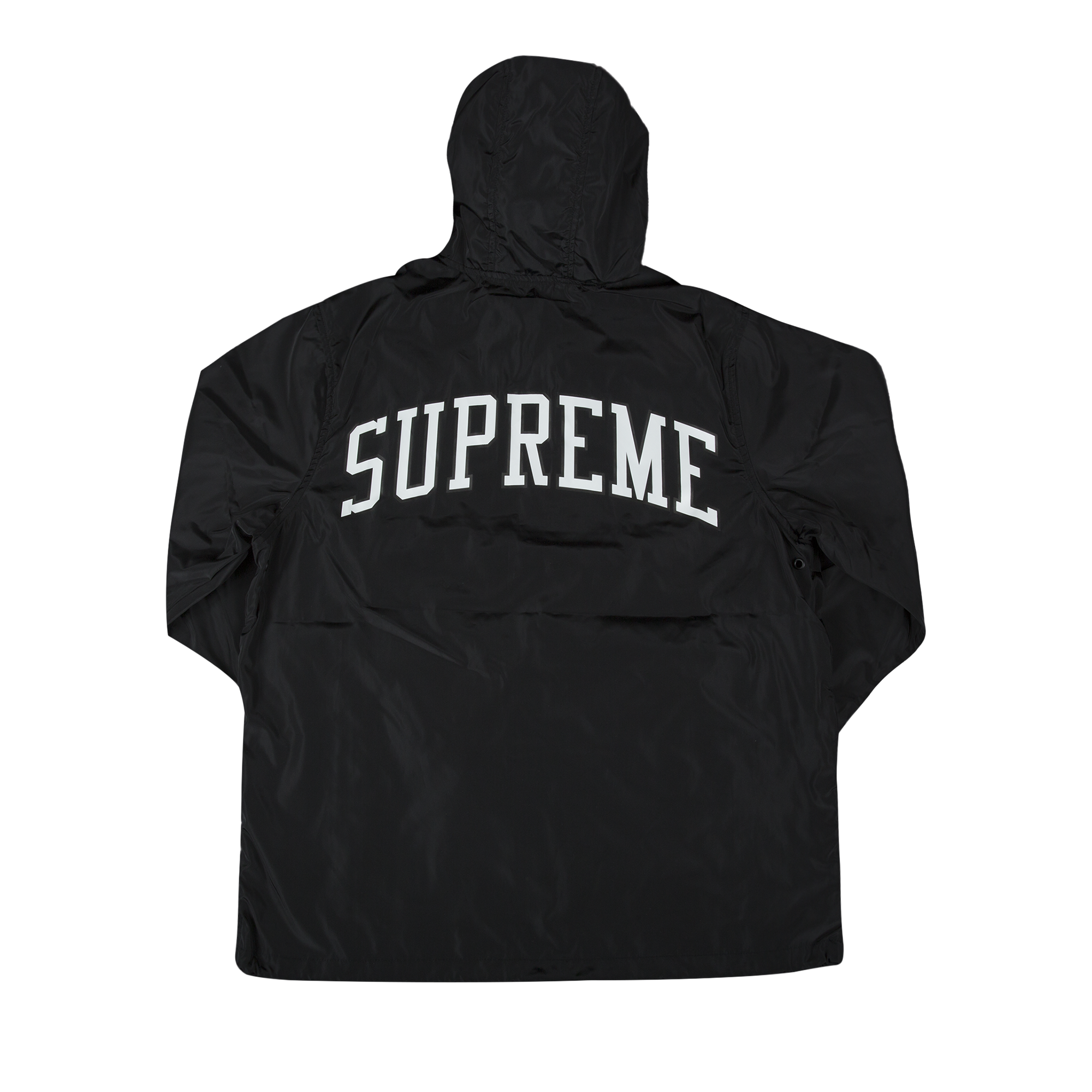 سترة واقية من الرياح بنصف سحاب من Supreme x Champion، باللون الأسود