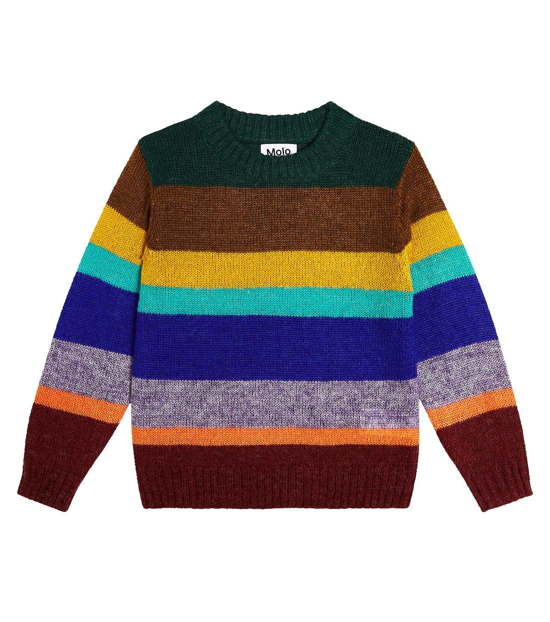 Berge Striped Alpaca Sweater with MOLO Wool Blend, Multicolor