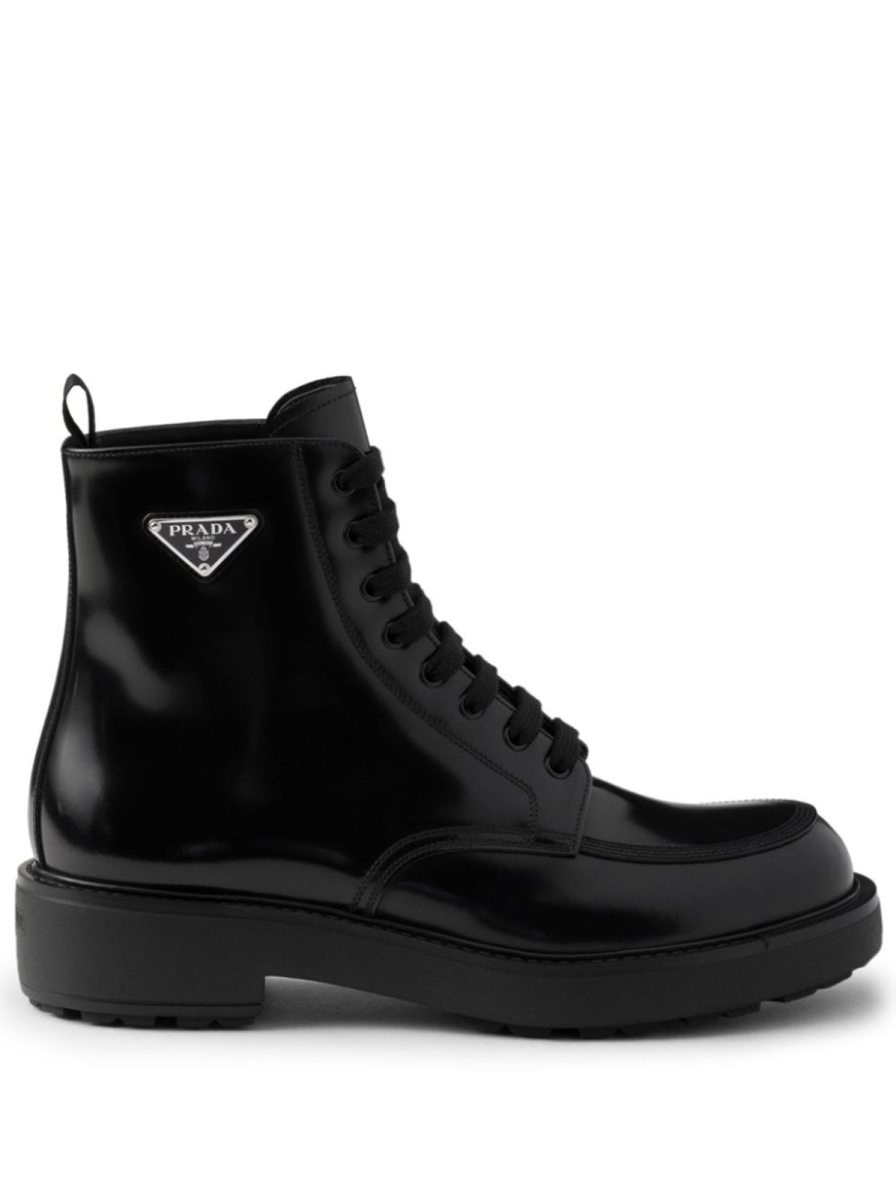 Prada Matte Leather Boots Black