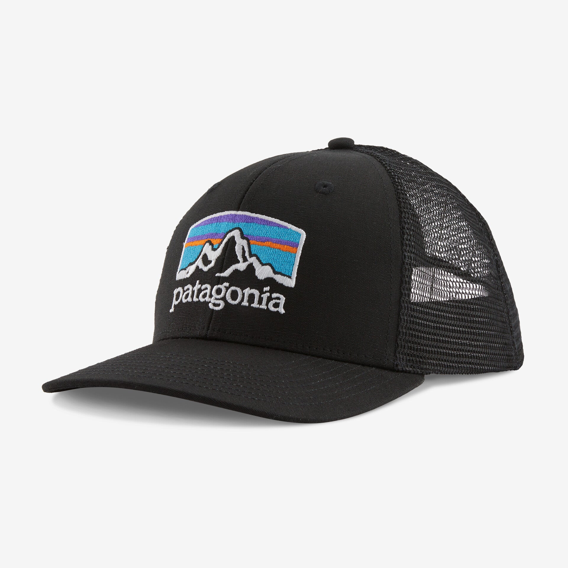 Fitz Roy Horizons Patagonia Trucker Cap, Black