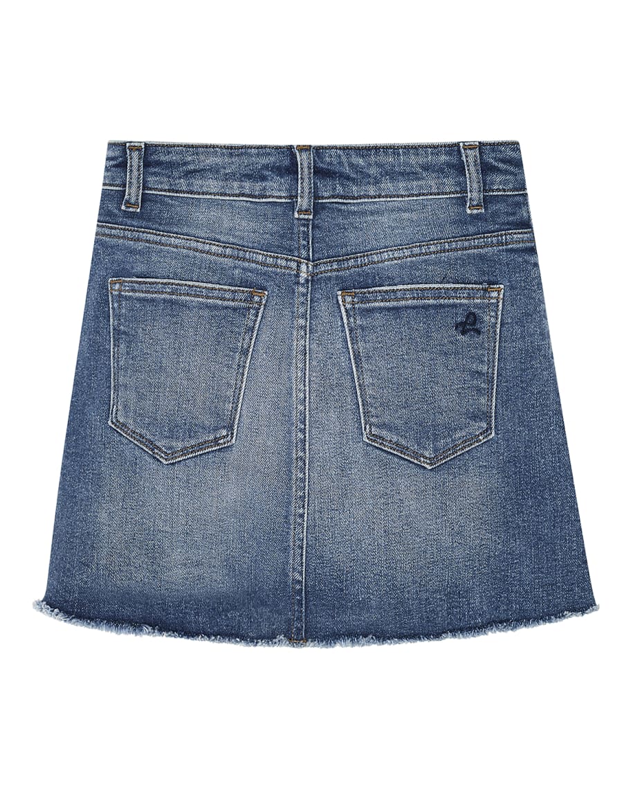 Girls' Jenny Raw Hem Denim Mini Skirt size 7–16 DL1961 Premium Denim