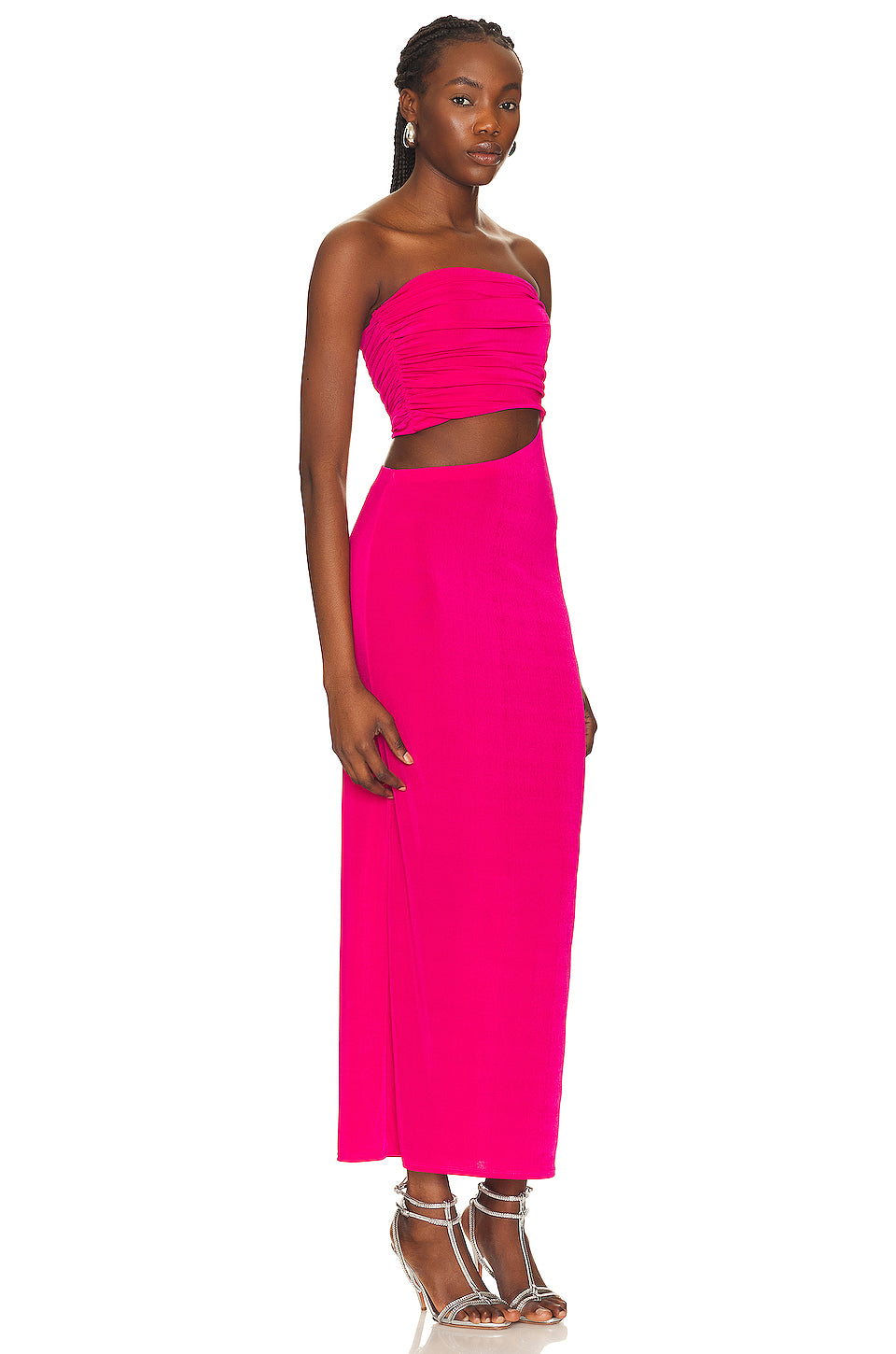 Maxi dress NBD Arielle, fuchsia