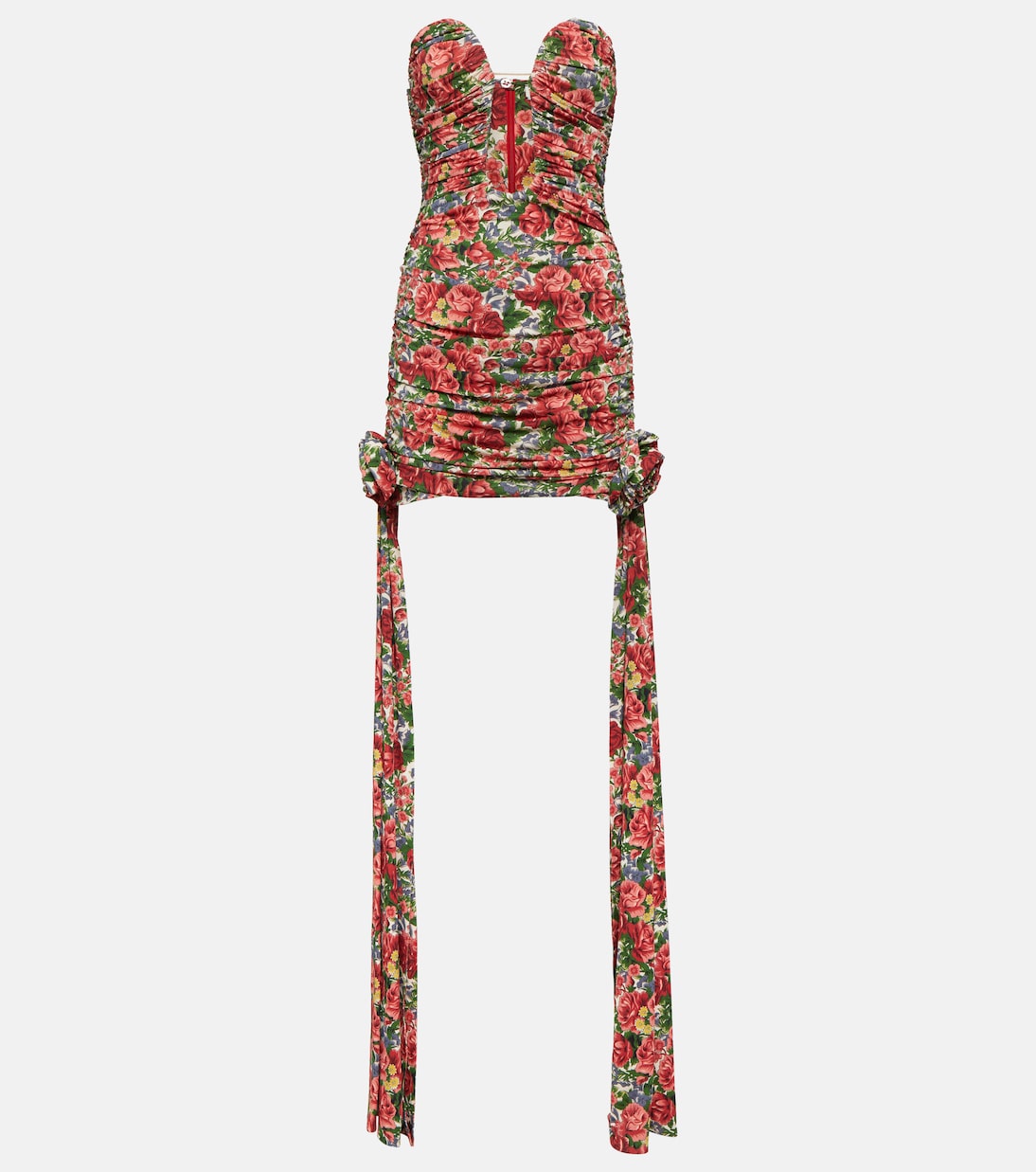 Mini dress with ruffles and floral print Magda Butrym, multicolor