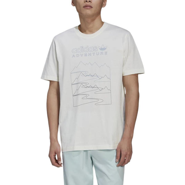 Adidas Adventure Mountain Front T-Shirt 'White', White