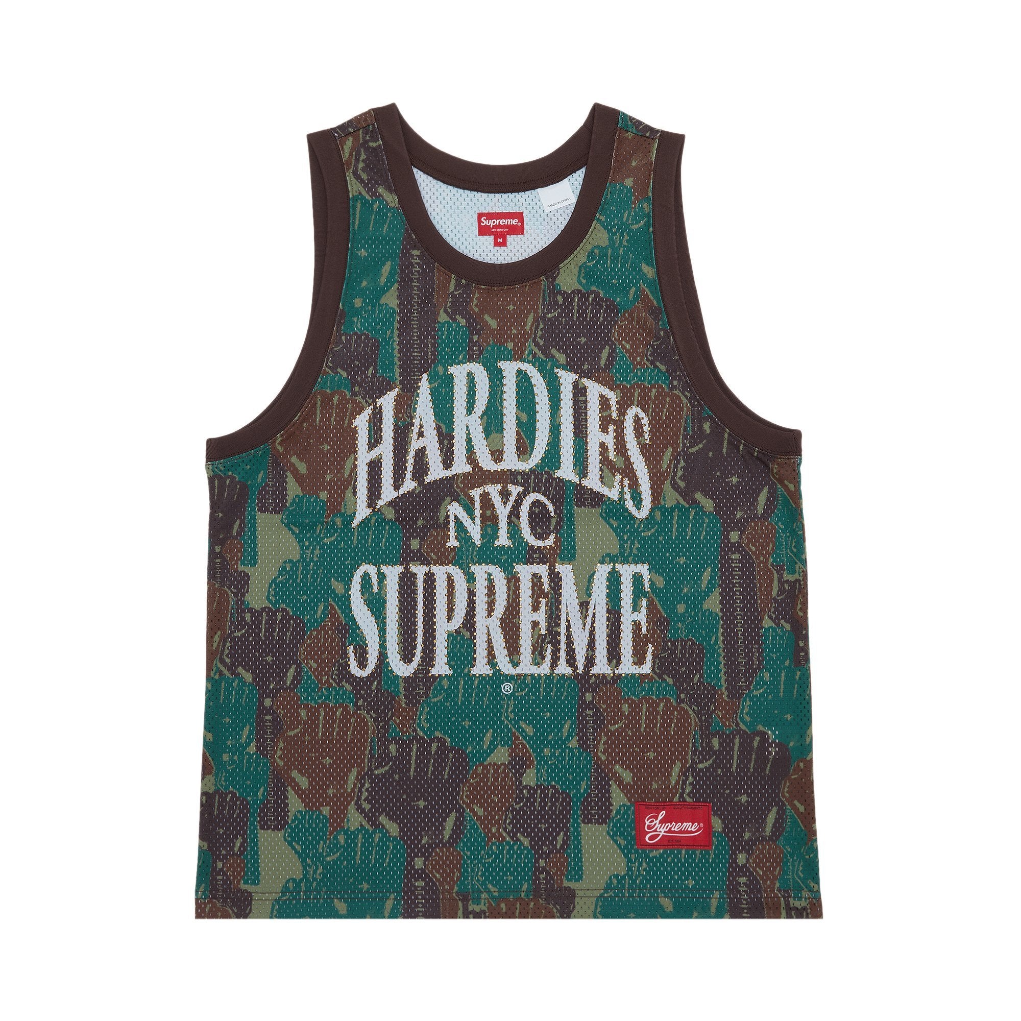 Supreme x Hardies Camouflage Basketball Jersey - Green