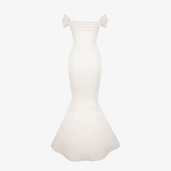 Antoinette tulle and satin wedding dress House Of Cb, ivory