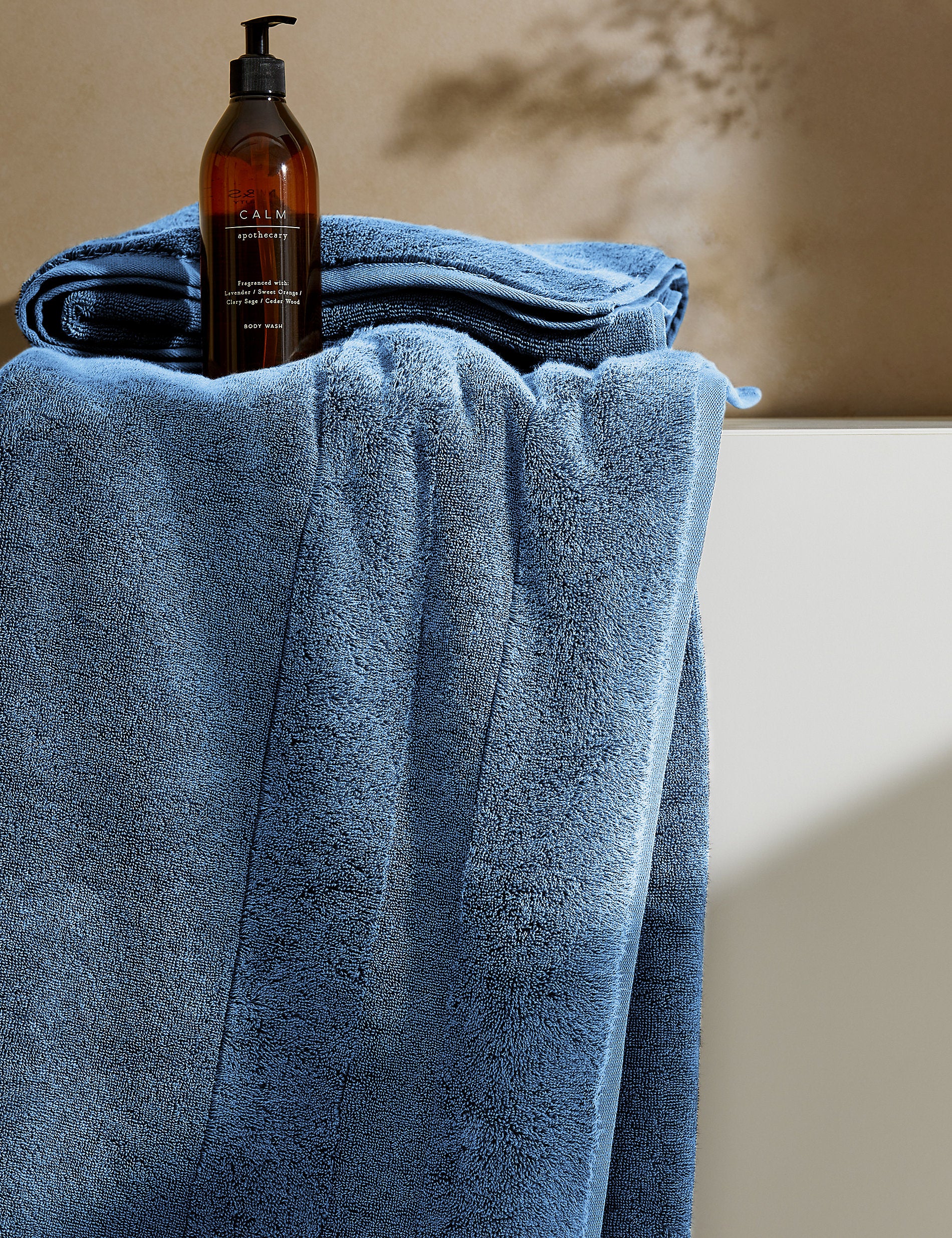 Perfect Turkish Luxury Marks & Spencer Denim Cotton Towel