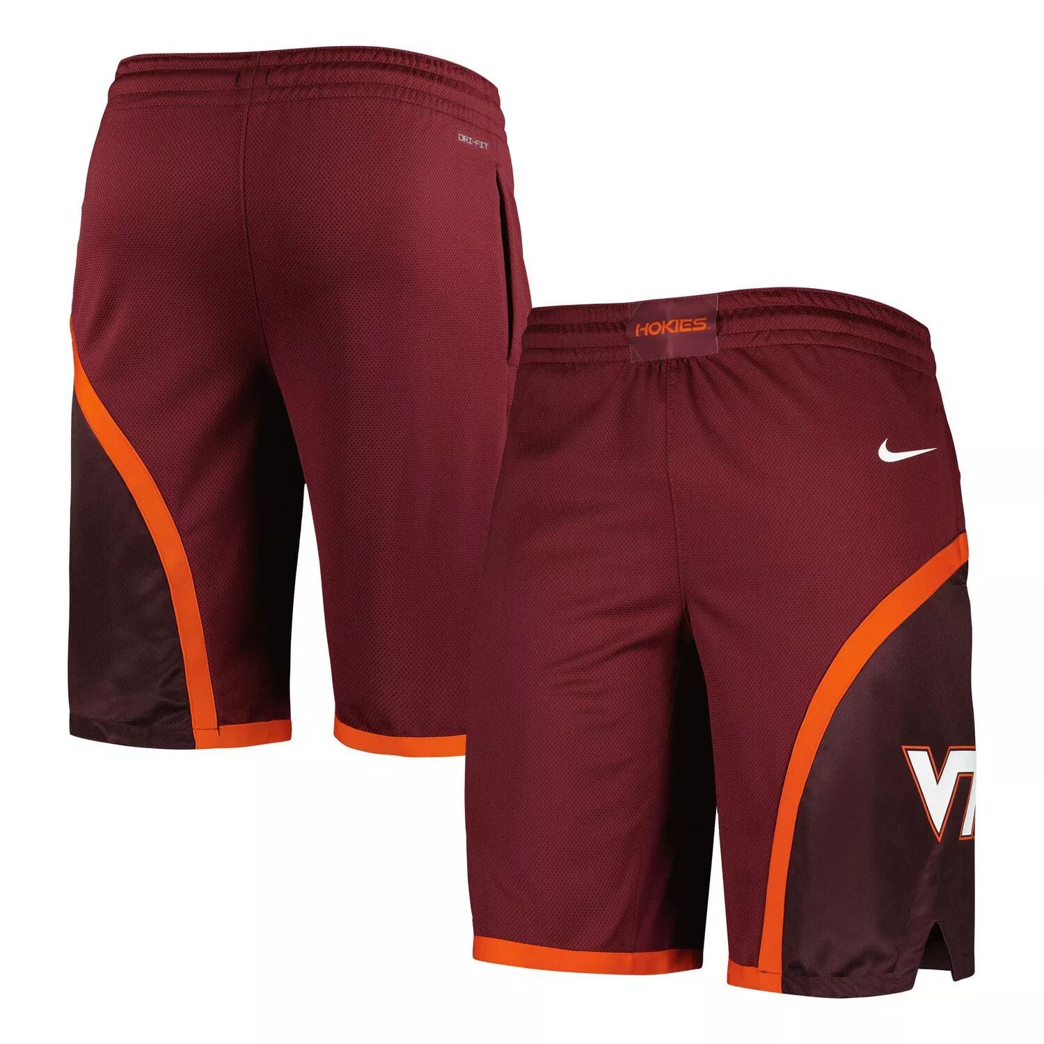 Virginia Tech Hokies Men's Replica Performance Nike Basketball Shorts Maroon