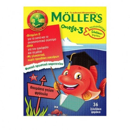 Omega-3 fish oil for children with strawberry flavor, Moller'S