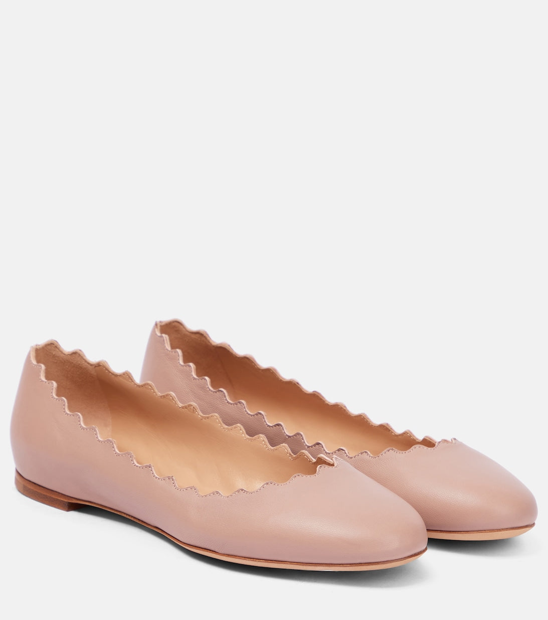 Lauren Chloé leather ballerinas, beige