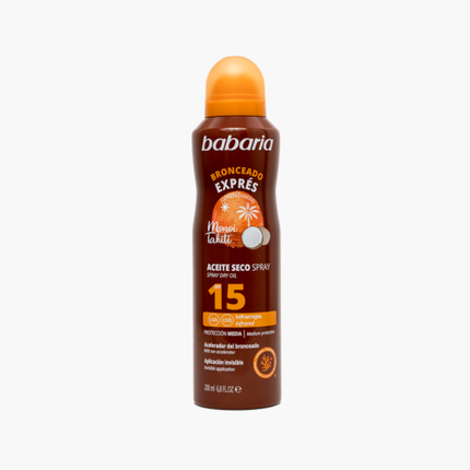 Spray for express tanning, dry oil Spf15, 200 ml., Babaria