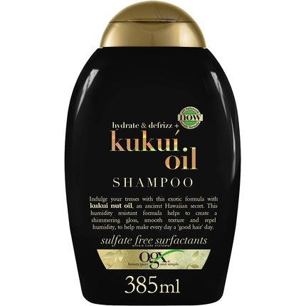 Shampoo with oil Kukui Hydrate & Defrizz 385 ml, Ogx