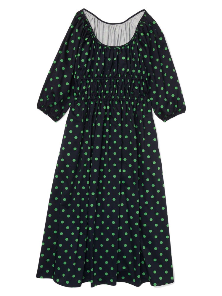 Riviera Picture Kate Spade New York Polka Dot Midi Dress in Blazer Blue Greem