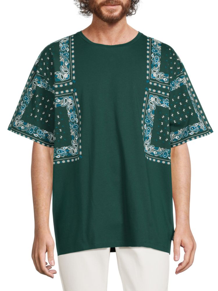 Etro loose paisley T-shirt, green