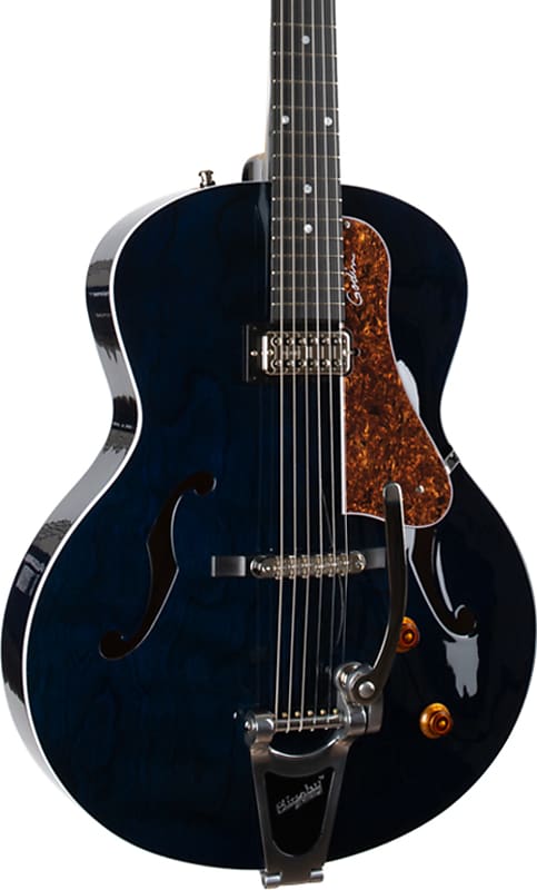 Godin 5th Avenue Night Club Hollowbody Electric Guitar, Indigo Blue