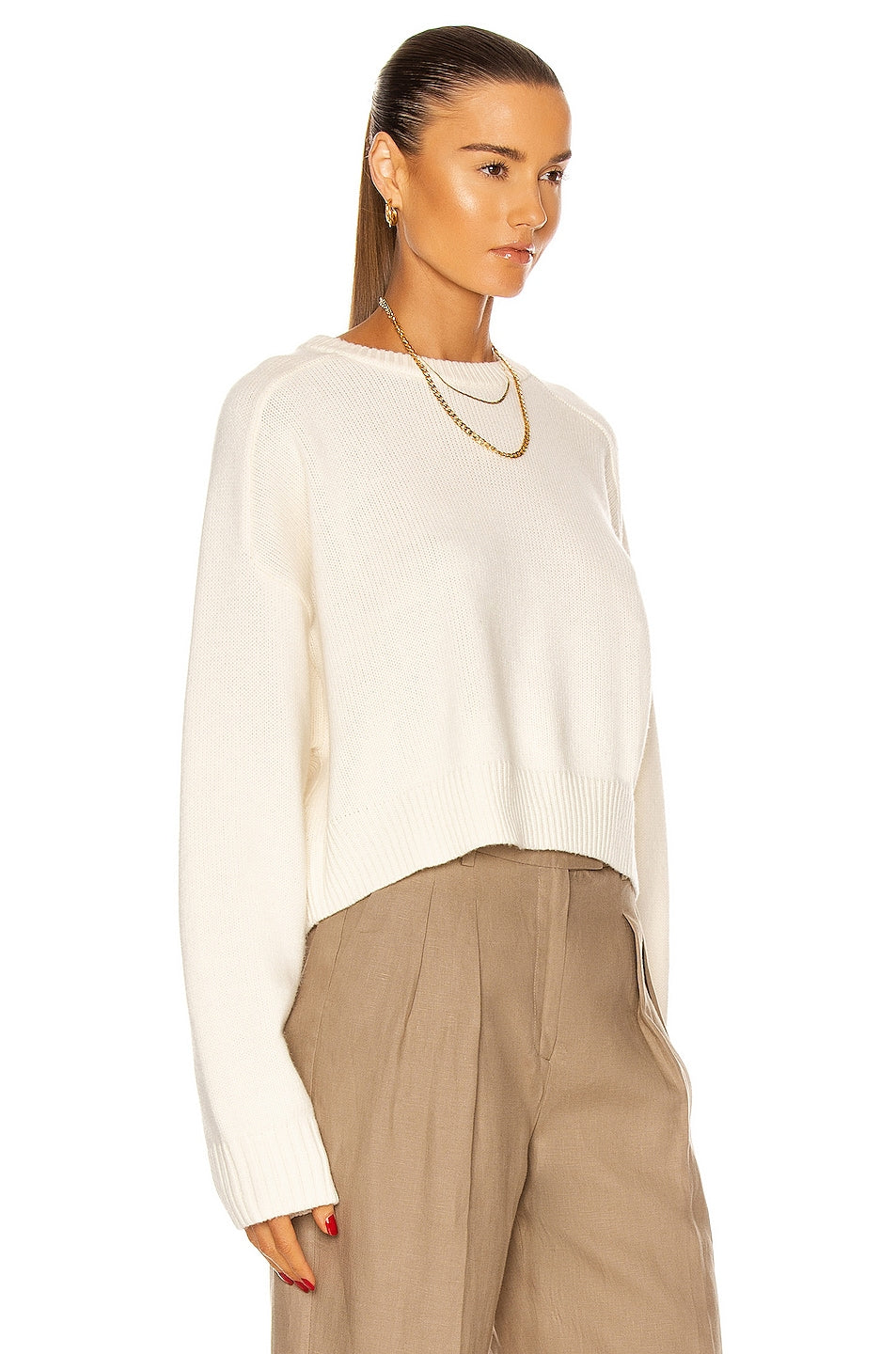 Loulou Studio Bruzzi sweater, ivory