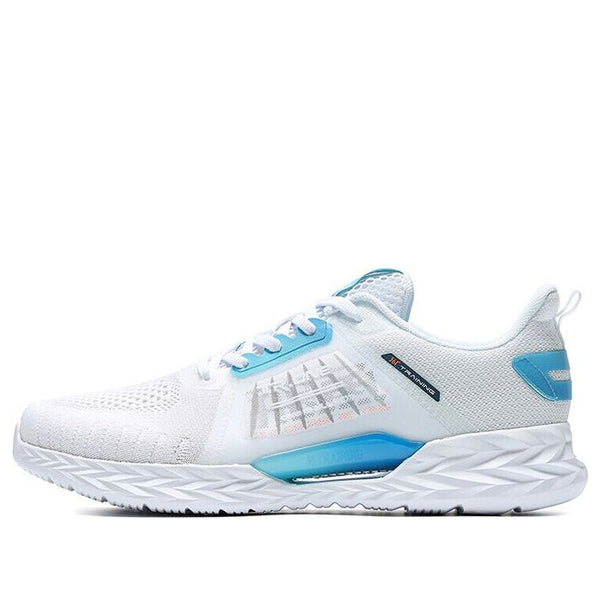 361 Degrees QU!K Light Breathable Running Shoes 'White Blue', white