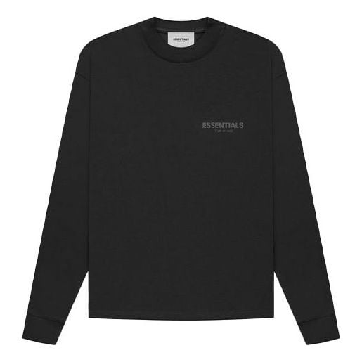 تي شيرت Fear of God Essentials FW21 بأكمام طويلة، ليموزين مطاطي، ليموزين مطاطي