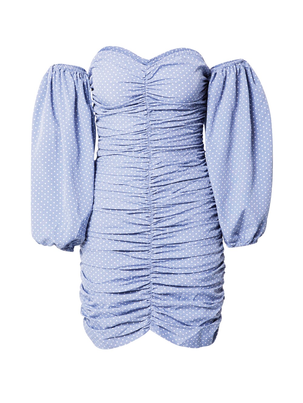 Misspap Polka dress, smoke blue