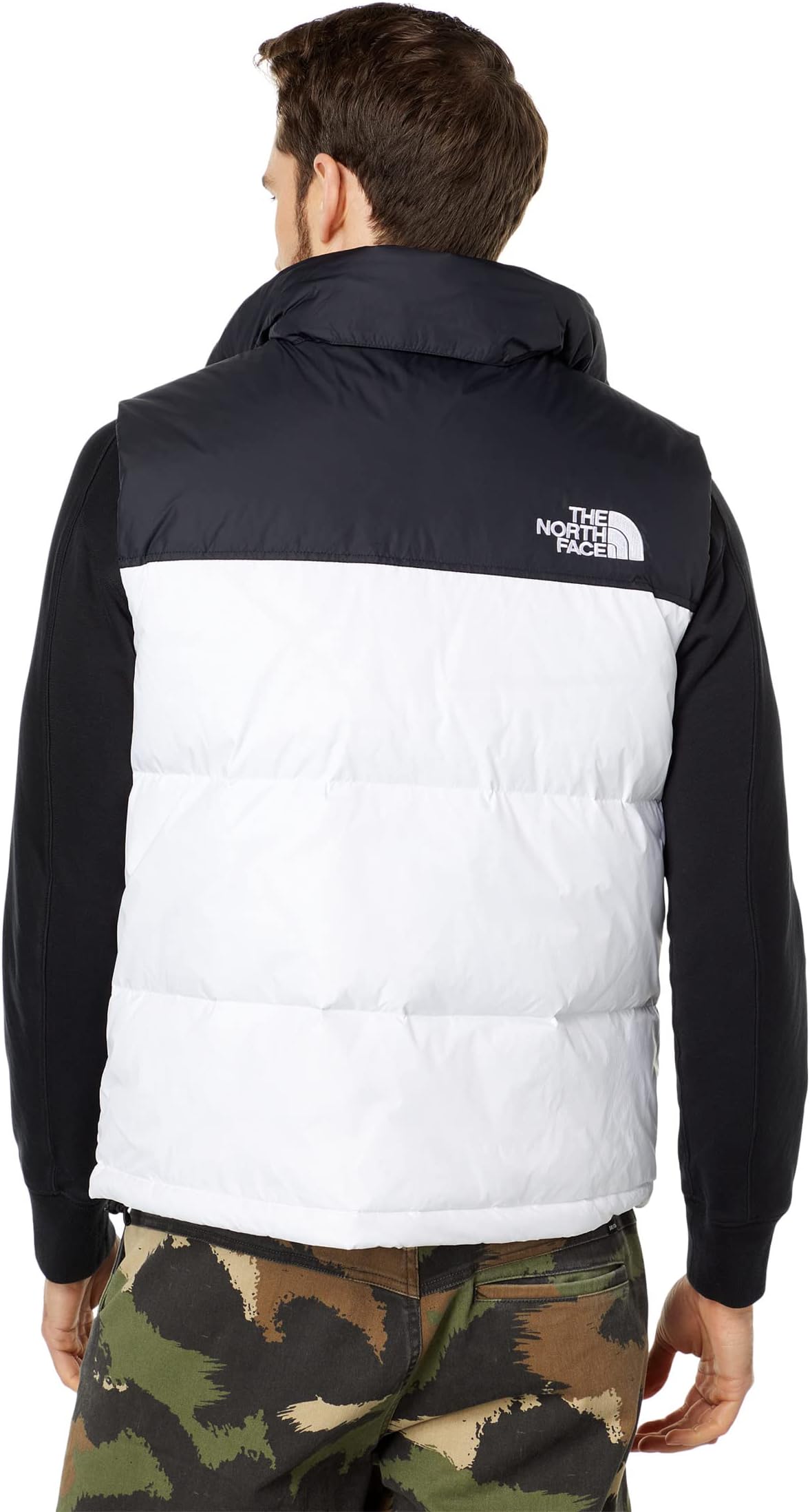 سترة The North Face Retro 1996 Nuptse باللونين الأبيض/الأسود من TNF