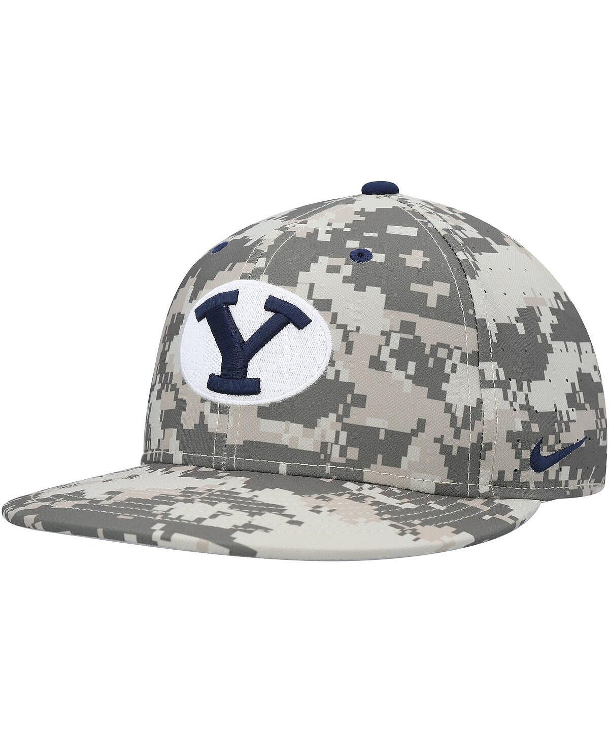 قبعة بيسبول BYU Cougars Aero True Baseball Performance للرجال من Nike Camouflage Slim