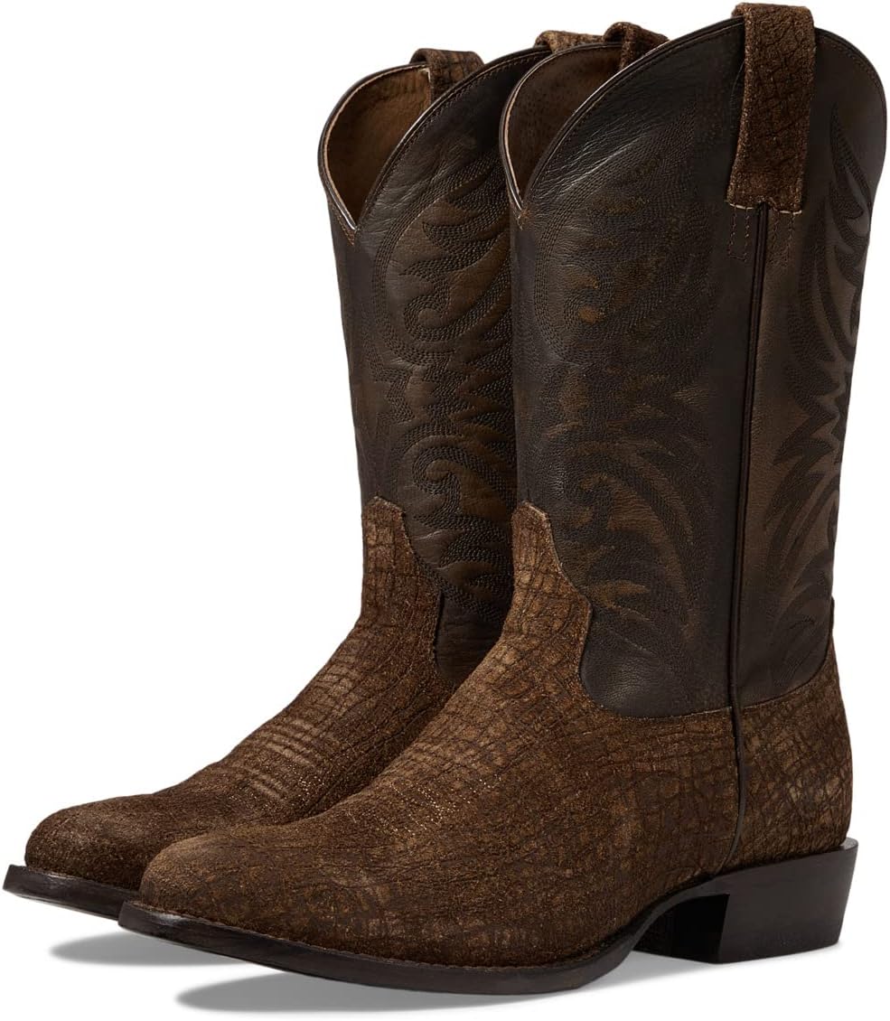 Bankroll Western Boots Ariat Cowboy Boot in Hippo Tan Suede/Brooklyn Brown