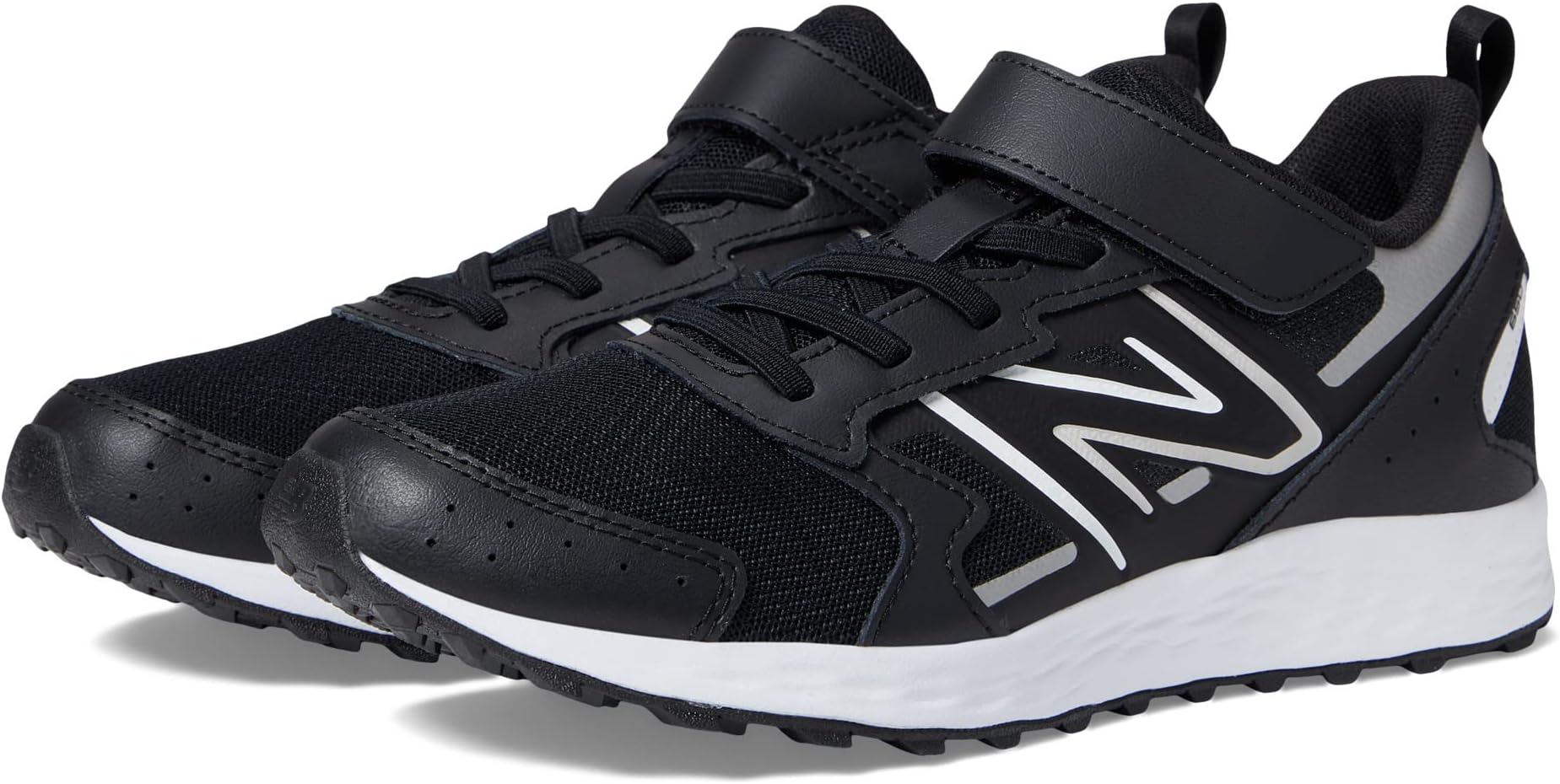 حذاء رياضي New Balance Fresh Foam 650v1 Bungee Lace with Top Strap، أسود/فضي معدني