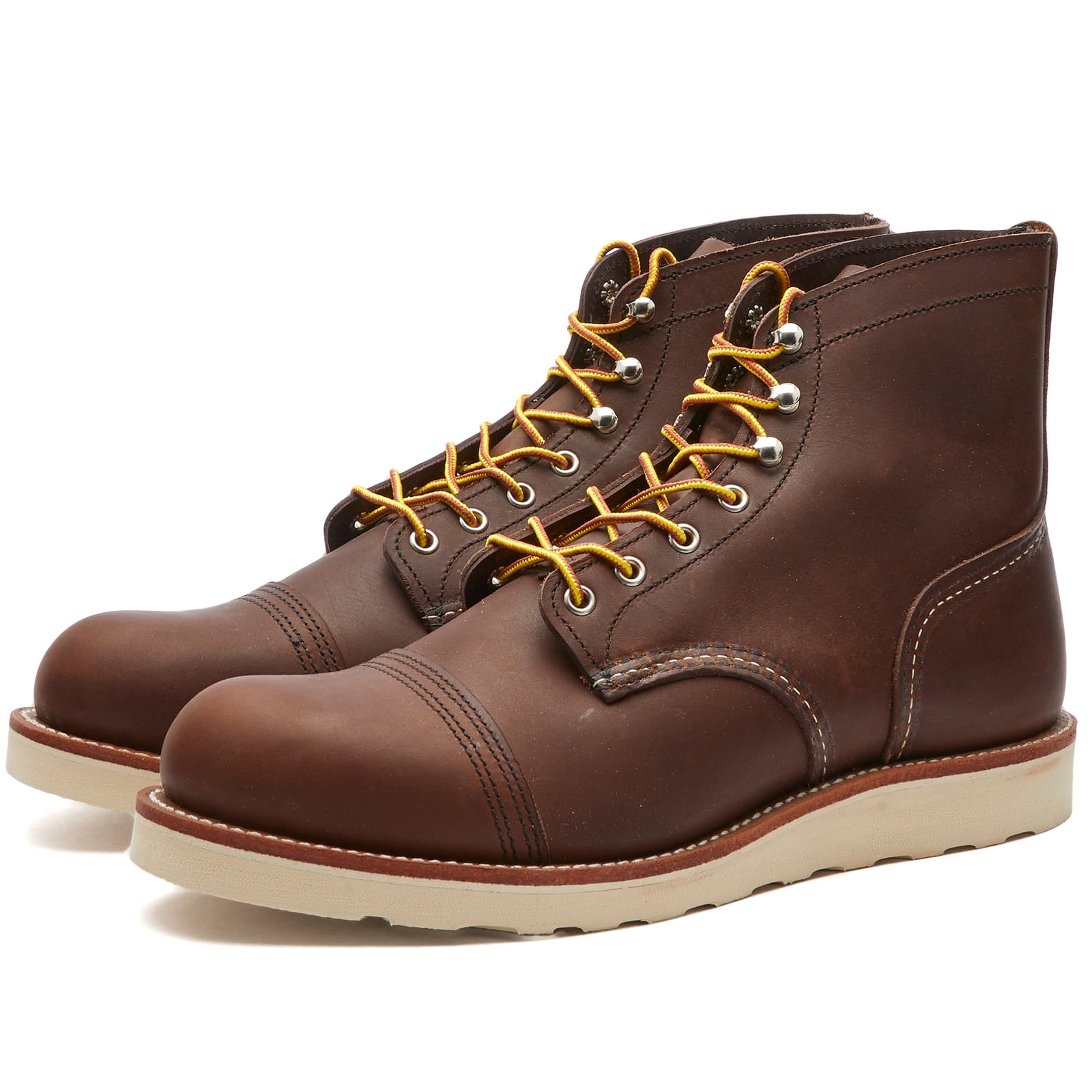 حذاء Red Wing Iron Ranger Traction Tred، حزام كهرماني