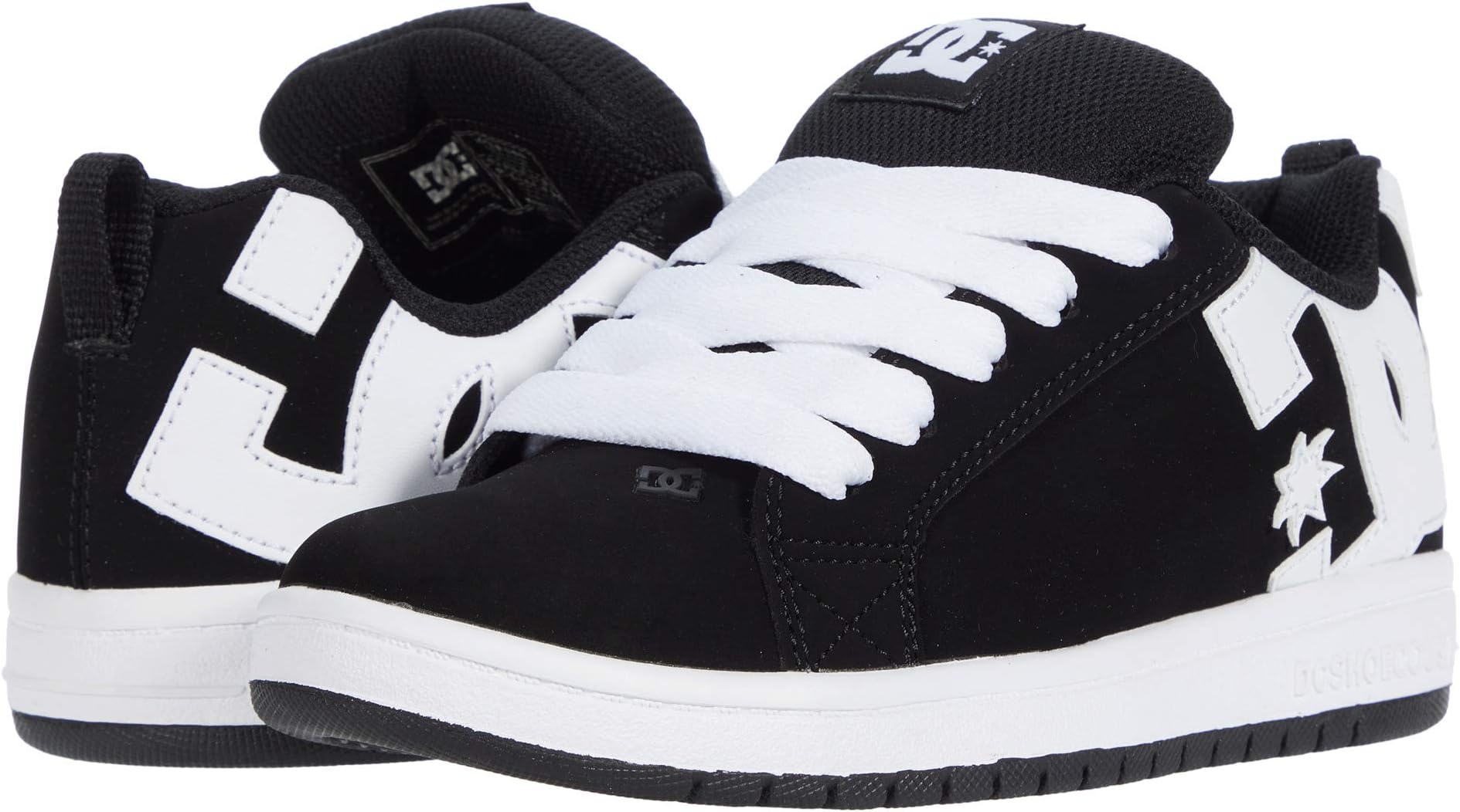 Court Graffik DC Sneakers, Black/White 1