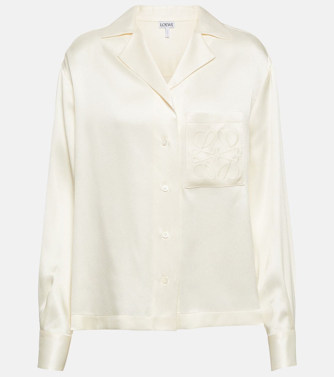 Silk anagram shirt LOEWE, white