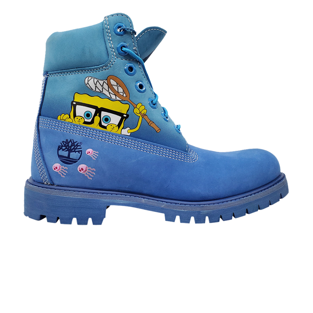 حذاء Timberland Premium المقاوم للماء مقاس 6 بوصات من SpongeBob SquarePants، أزرق