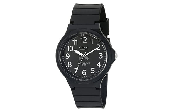 Casio Youth Stylish Minimalistic Analog Watch 'Black White', black