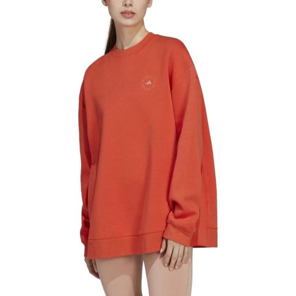 Sweater (WMNS) Adidas By Stella Mccartney Sweatshirt 'Orange', orange