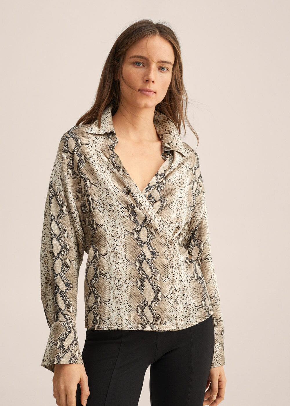 Mango Glen blouse, beige/cream